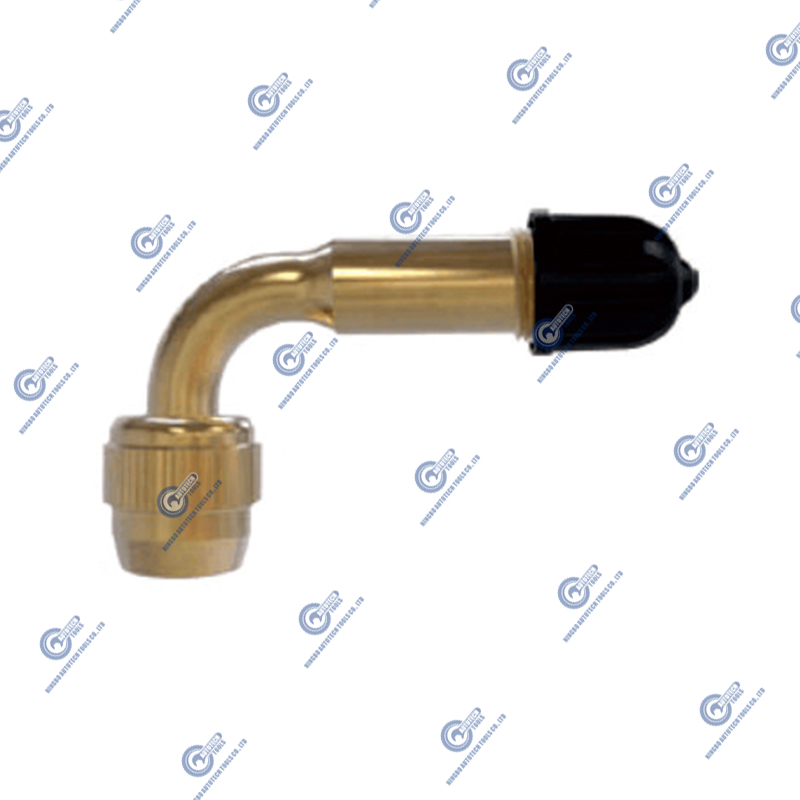 Gebogen rigide messing klepverlenging