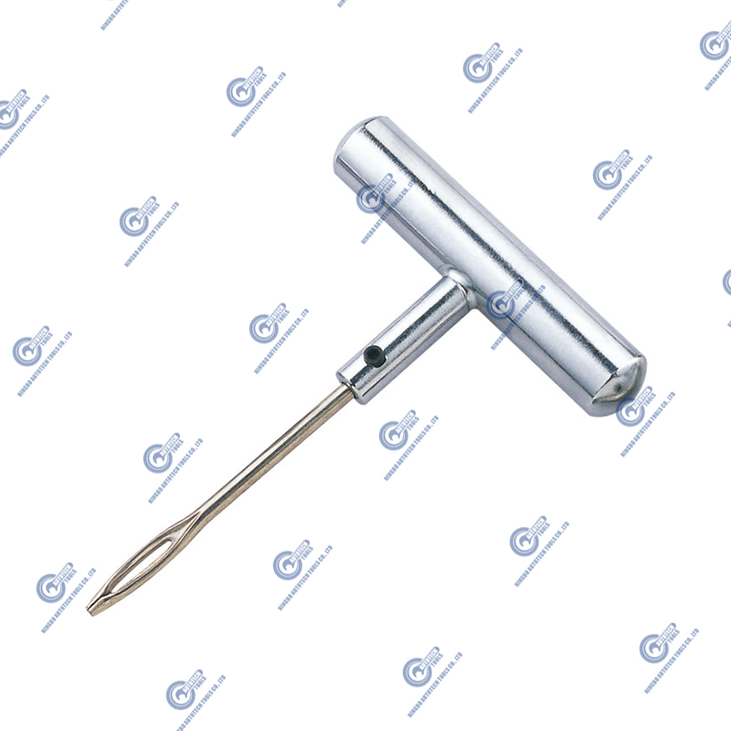 TRT-11H gesplitste oognaald met T-Handle eindsleuf, chroom