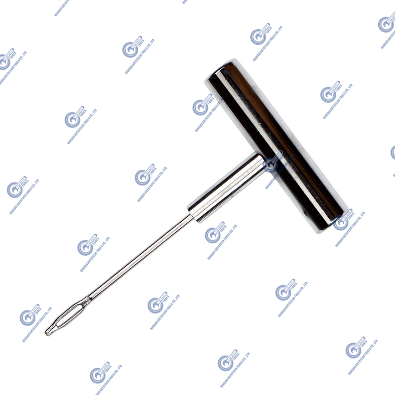 TRT-12i Chrome T-Handle split-eye naald